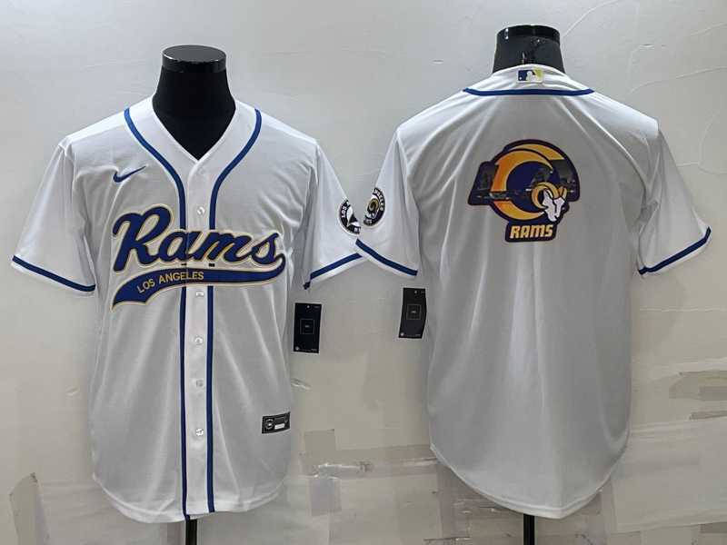 Men's Los Angeles Rams White Team Big Logo With Patch Cool Base Stitched Baseball Jersey,We sell and wholesale Men's Los Angeles Rams White Team Big Logo With Patch Cool Base Stitched Baseball Jersey on line form chian!